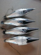 Bombki choinkowe "sopel". 12,5 cm PRL 4 szt