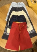 Krótkie spodnie - 5 sztuk, dziewczynka, ok. 3-7 lat 