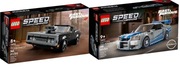 LEGO 76912 Fast & Furious 76917 Nissan Skyline Dodge Charger R/T zestaw