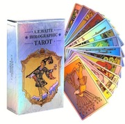 Tarot - A.E.Waite hologramowy, srebrzysty , miejlniacy się 