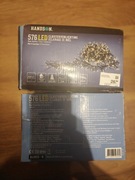 Lampki świąteczne żółte zestaw 2x 576 Led