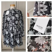 Selected Femme sukienka koronka gipiura haft ażur new Black 36 38 