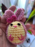 Kurczaczek kurczak rękodzieło ozdoby wielkanocne amigurumi szydełko