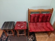 Meble drewniane Ławka kuchenna ze schowkiem PRL