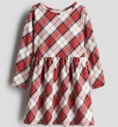 H&M Sukienka w Kratkę Długi Rękaw Rozmiar 134/140