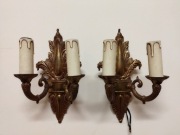 kinkiety mosiężne lampa ścienna 612720 2 sztuki