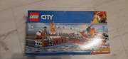 Nowe Lego City 60213 pożar w dokach straż pożarna strażak łódka
