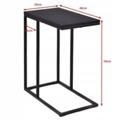 Stolik boczny kawowy do kanapy industrialny stolik prostokatny loft