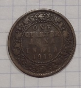 #302 Indie brytyjskie 1/4 anny 1919