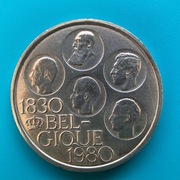 500 franków 1980 Belgia 150 lat Niepodległości Ag 0,510 waga 25 g