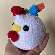 Kogut na szydełku, maskotka, pluszak.