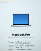 Płyta główna do MacBook Pro A1708 2017r