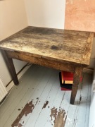 Antyczny drewniany stół gospodarczy 