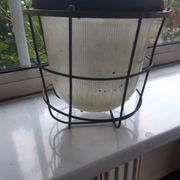 Klosz i oprawa do starej lampy PRL