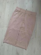 pudrowa różowa spódnica midi tuba zamek Reserved M 38