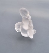 Mama kaczka z pisklęciem szkło matowe 