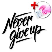 NAKLEJKA NA SAMOCHÓD AUTO LAPTOP - NEVER GIVE UP