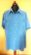 Koszula jeans hafty oversize XL 