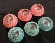 Bombki choinkowe prl ażurowe,. jak reflektorki retro ozdoby choinkowe