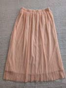 Łososiowa plisowana długa tiulowa spódnica na gumie YAS ok 36 38 jak nowa