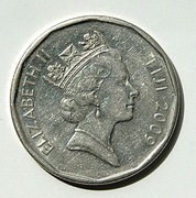 Fidżi 50 cent 2009  Elżbieta II Stan !!