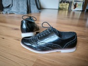 Carvela Kurt Geiger buty damskie EU 38,5 czarne półbuty oksfordki lakier