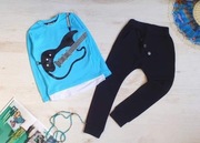 Bawełniany komplet dziecięcy – bluza + spodnie 128cm