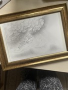 Oryginalny rysunek okrętu na morzu  