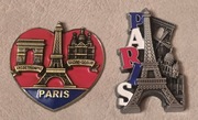Metalowe Magnesy na lodówkę. Paryż Wieża Eiffla Paris France 2szt.(36).