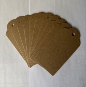 Etykiety kraft 9x5 cm z dziurką – 10 szt. zawieszki / metki