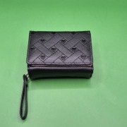 Portfel damski ze skóry dużo przegród zapinany Czarny Nowy 