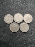 5x 50 groszy 1992r.