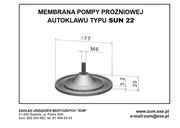 Membrana pompy próżniowej autoklawu typu SUN 22