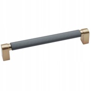 Uchwyt meblowy METIS, 128mm, szary, złoto szczotkowane, 3 sztuki, tanio !