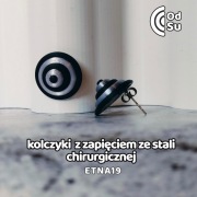 Kolczyki ETNA 19 - czarno-srebrne