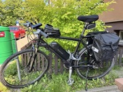 Rower MTB Green Cell, Ebiker 1000W, sakwy, gotowy do jazdy