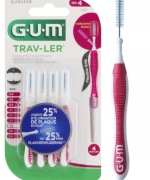 Szczoteczki Międzyzębowe GUM TRAV-LER 1,4 mm Różowe Wyciorki 4szt.