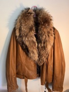 Kurtka z futrem ochnik L
