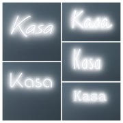 NEON SZYLD KASA DO KASY TUTAJ KASA NAPIS LED TEKST DOWOLNY NEONOWY ZNAK
