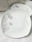 Talerze duże obiadowe talerze z porcelany zestaw talerzy 6 sztuk porcelana