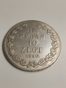 1 1/2 rubla 10 złotych 1840 kopia 