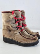 Futrzane zimowe buty norweskie skandynawskie dziecięce r. 35