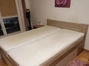 Łóżko Stefan  Black Red White BRW 160x200  szuflady półki stelaż materace