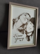 Portret aserowo wypalany