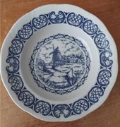 Talerz ozdobny głęboki z efektowną dekoracją wiatrak