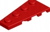 LEGO LEFT PLATE 2X4 W/ANGLE RED 