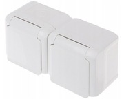 Gniazdo natynkowe podwójne Legrand Forix 782377 IP44 – Białe