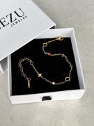 Bransoletka celebrytka Koniczynka Kolorowe cyrkonie ZEZU JEWELRY