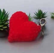 handmade, brelok do torby, serce 