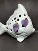 Kolczyki serca z gliny polimerowej 